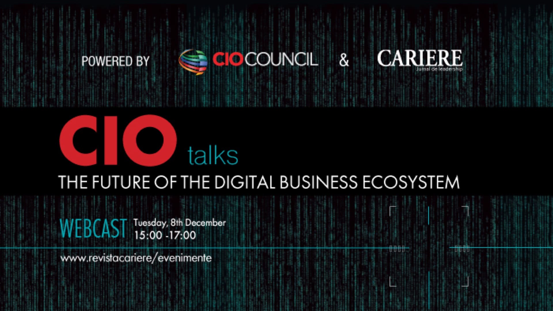WEBCAST: CIO TALKS - Powered by CIO Council ”The Future of the Digital Business Ecosystem”