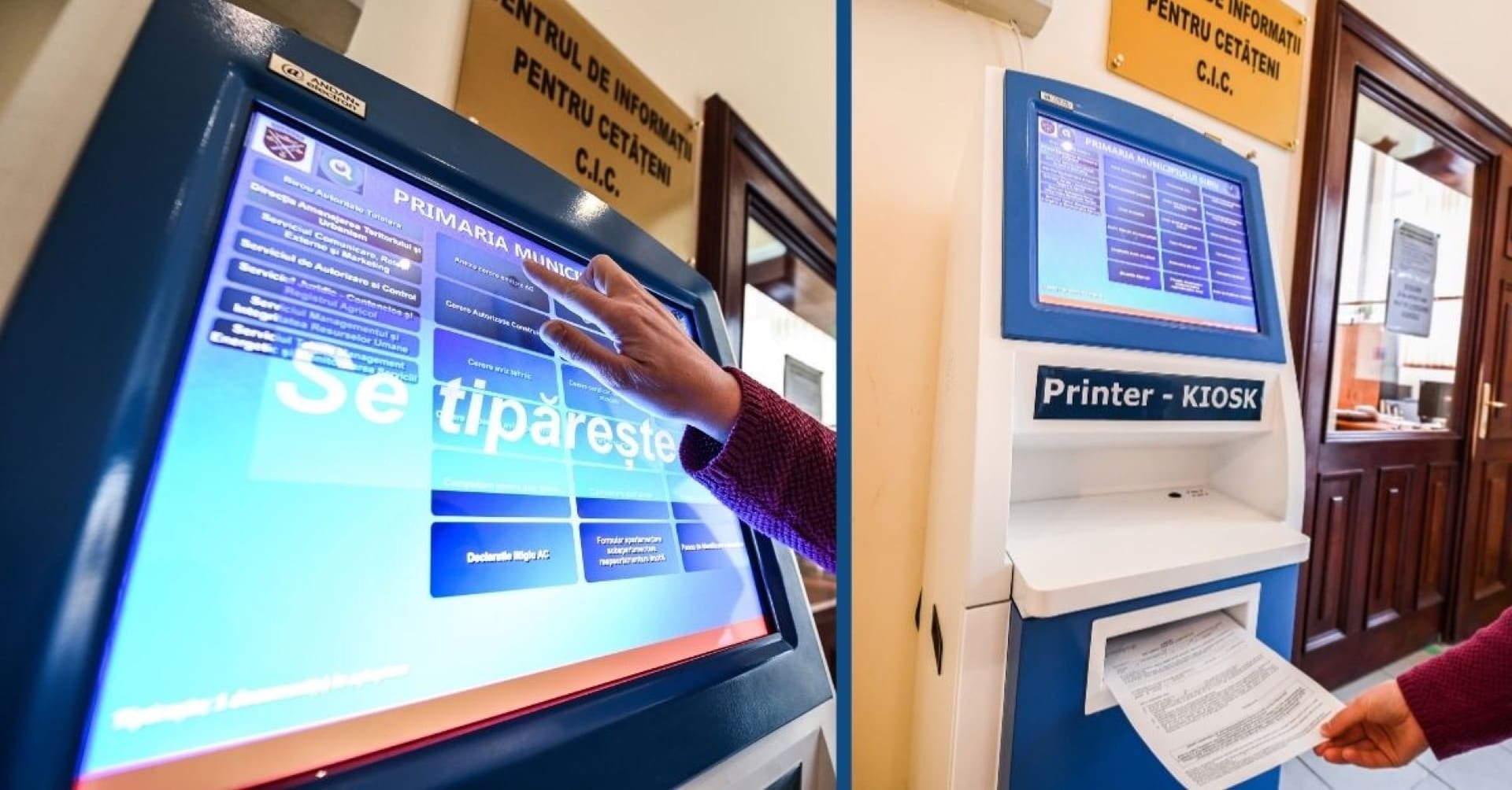 Chioșc self-service pentru tipărirea tipizatelor la Primăria Sibiu