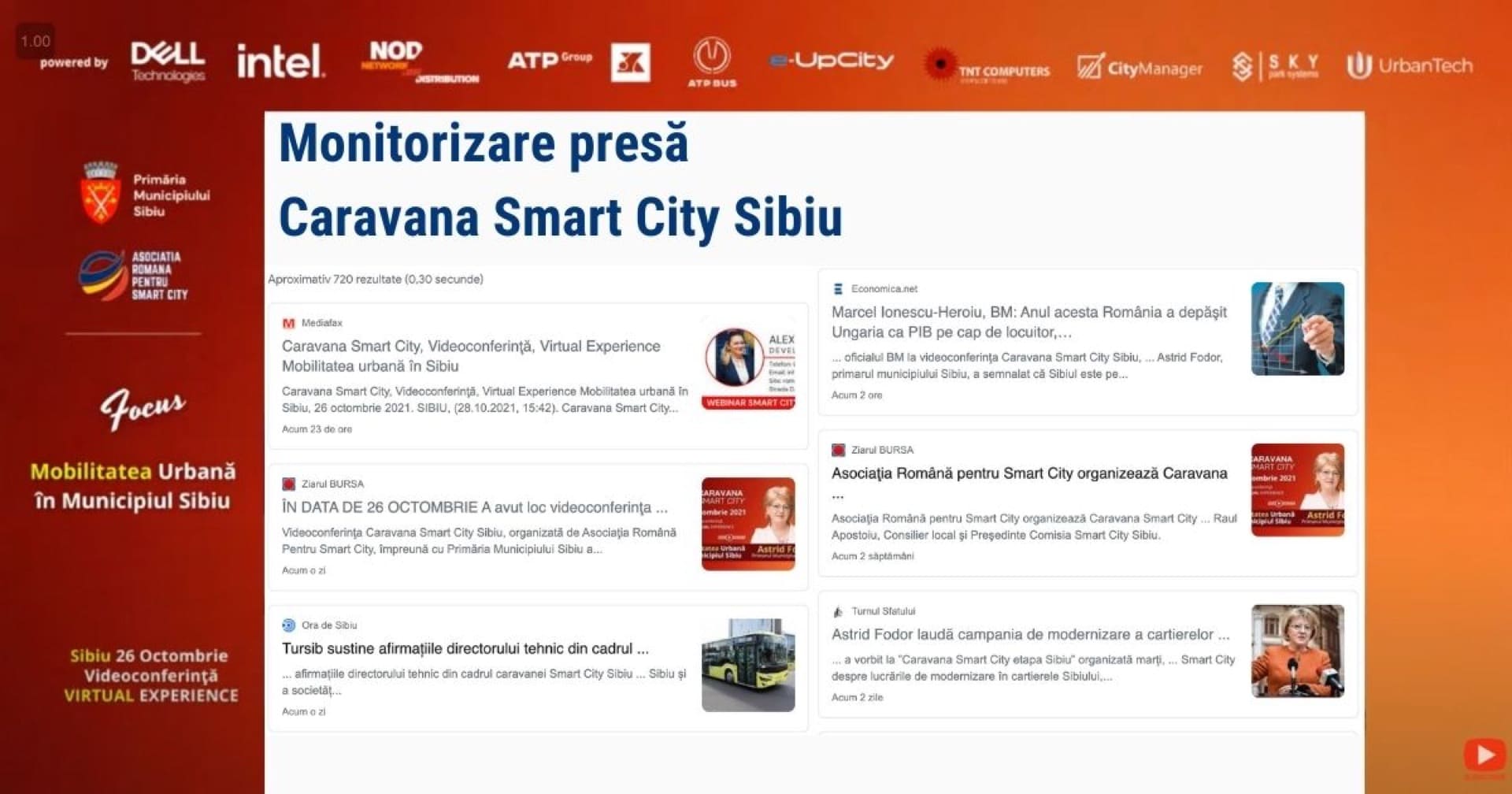Caravana Smart City - monitorizarea presei pentru parteneri