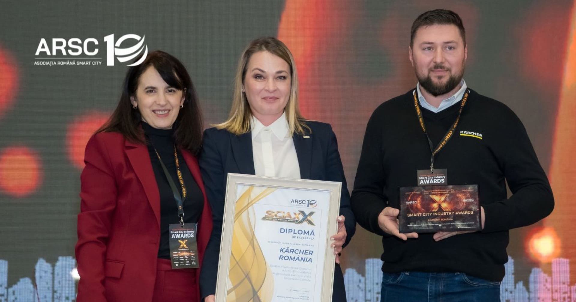 Kärcher România, premiată la Smart City Industry Awards - SCIA X pentru programul „Redăm Frumusețea Orașului”